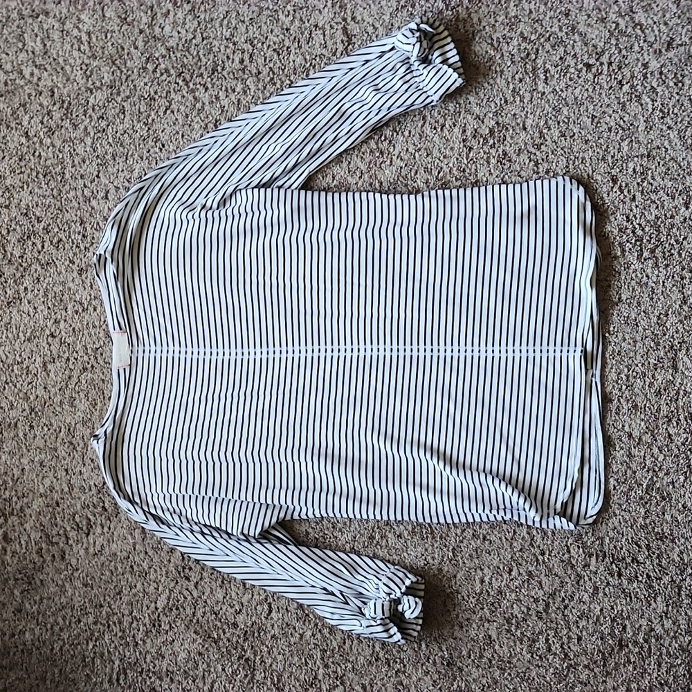 Striped off the shoulder tunic